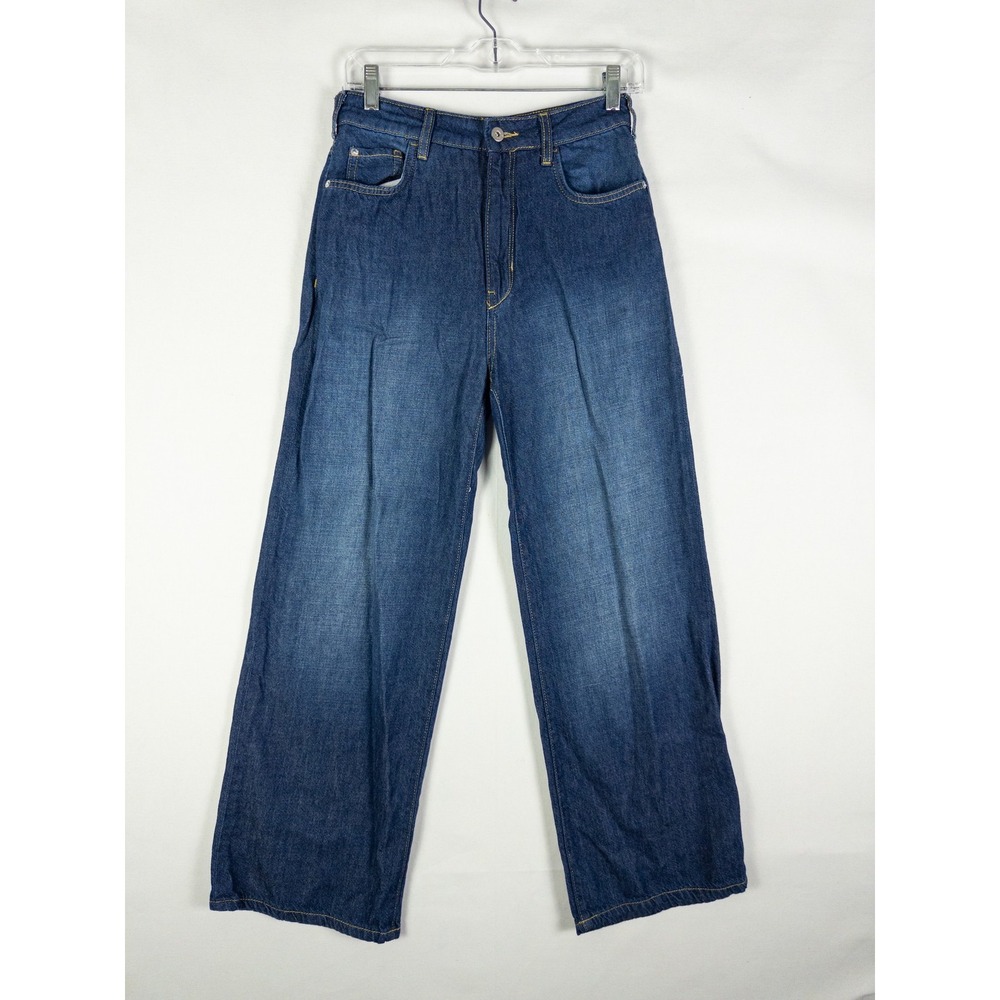 Pilcro The Annie Wide Leg Jeans Womens 27 Medium Wash Blue Y2K Retro